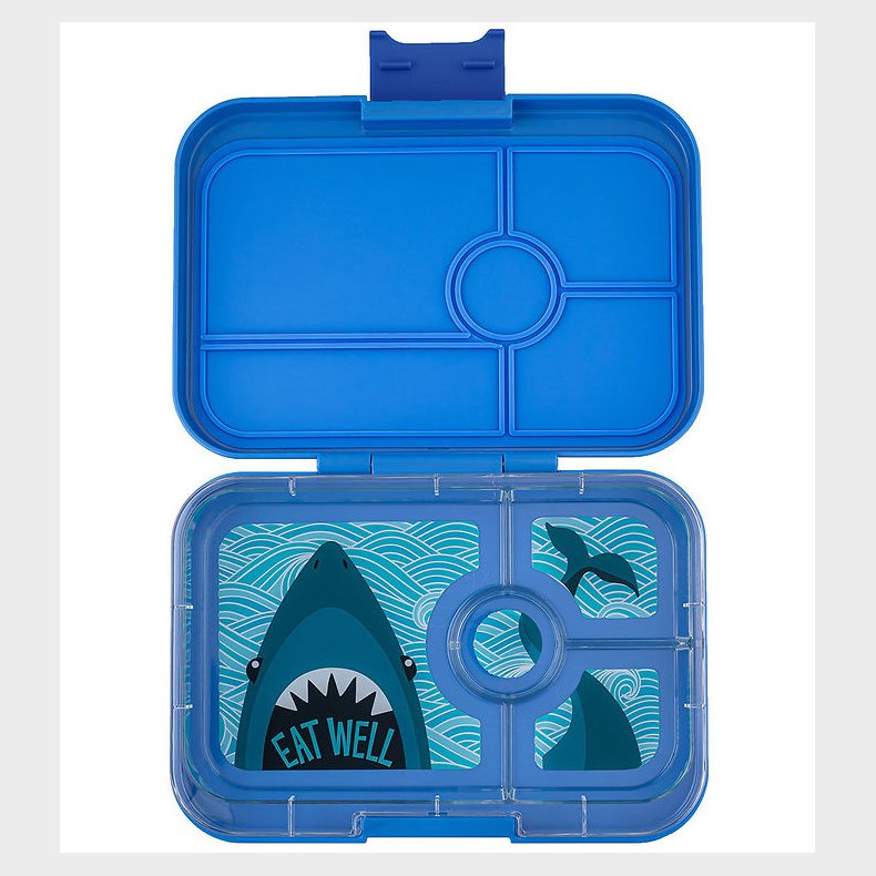 Yumbox Madkasse m. 4 Rum - Bento Panino - Surf Blue - Shark Tray