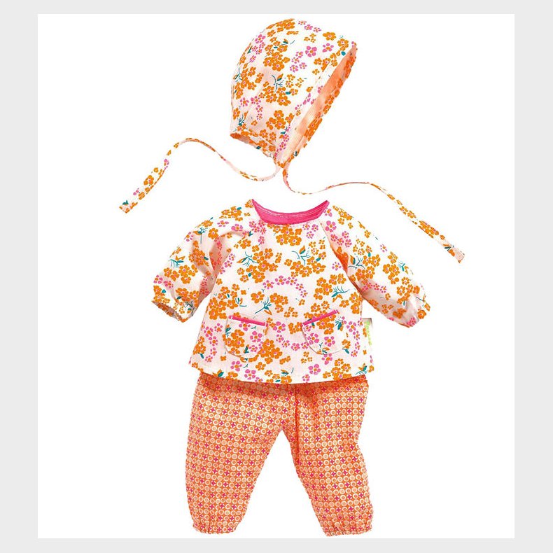 Djeco Dukket�j - Hanako - Hvid/Pink/Orange