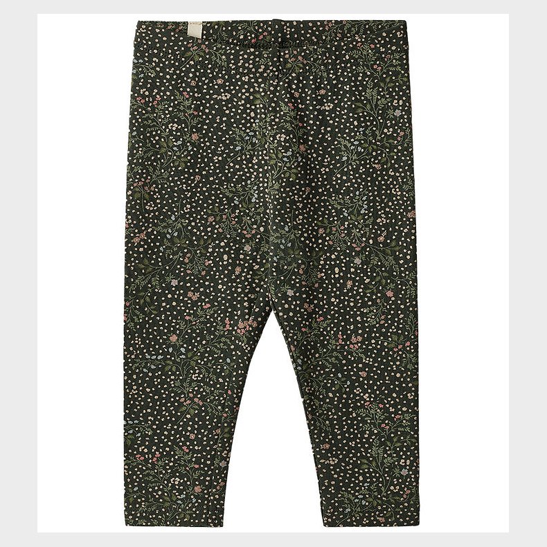 Wheat Leggings - Jules - Black Coal Small Flowers