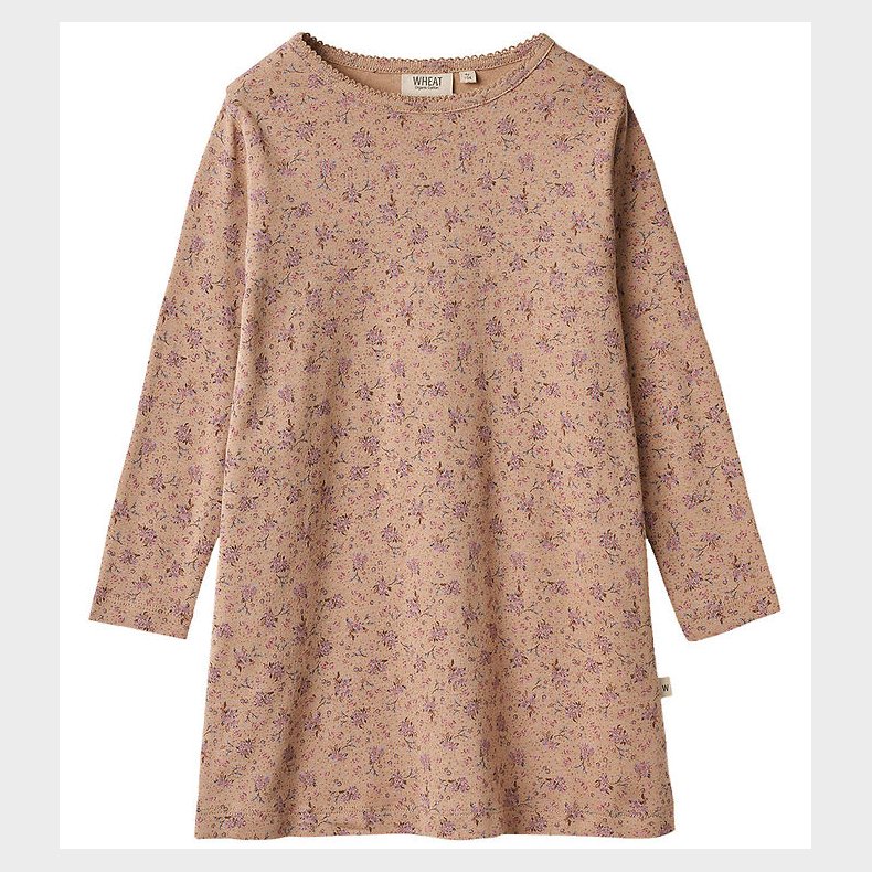 Wheat Natkjole - Iben - Rose Flowers