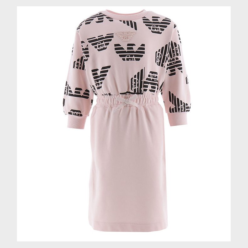 Emporio Armani Sweatkjole - Rosa/Sort m. Logoer