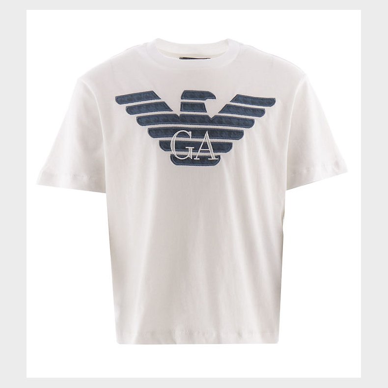 Emporio Armani T-shirt - Hvid m. Navy
