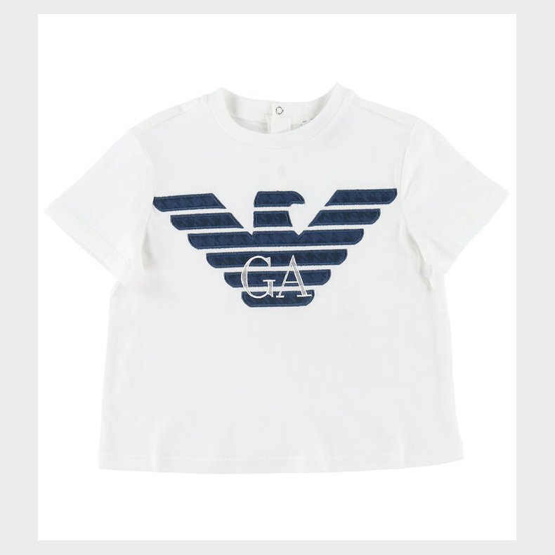 Emporio Armani T-shirt - Hvid/Navy m. Logo