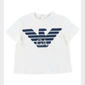 Emporio Armani T-shirt - Hvid/Navy m. Logo