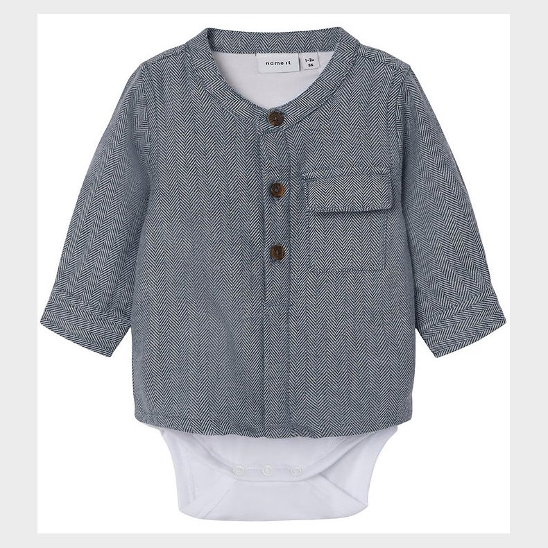 Name It Skjortebody l/ - NbmNupan - India Ink