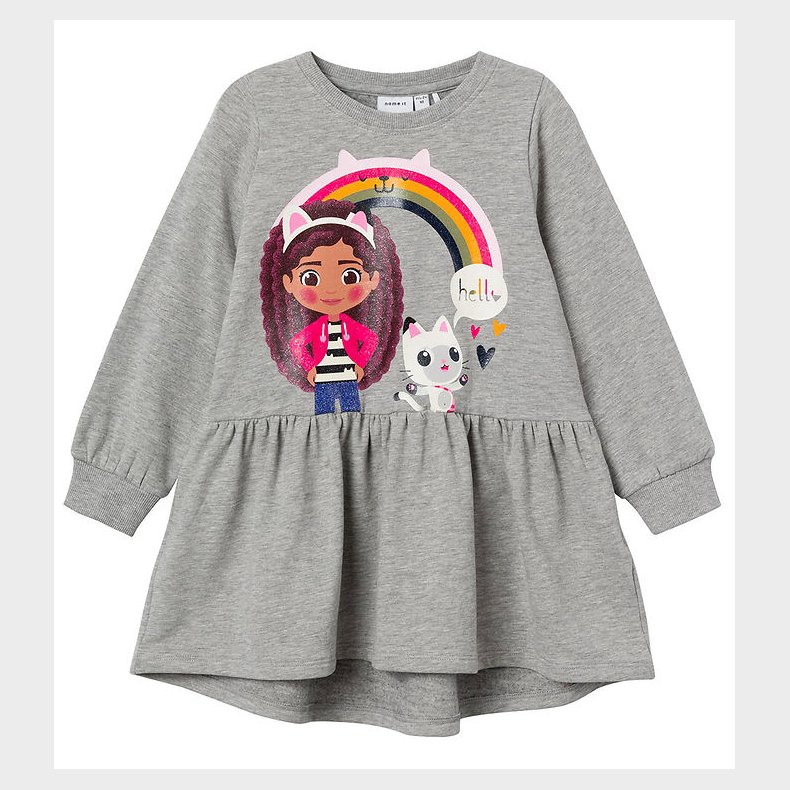 Name It Sweatkjole - NmfAmma Gabby - Grey Melange