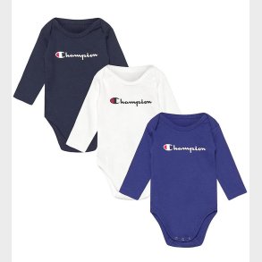 Champion Body l/ - 3-Pak - Bl/Hvid/Sort