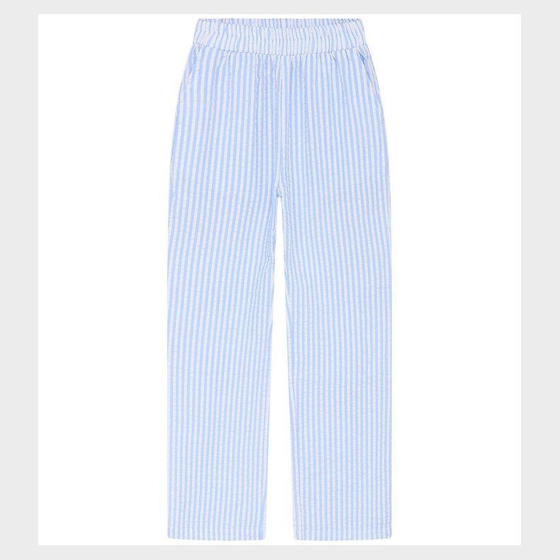 Grunt Bukser - Tenna - Lyesbl/Hvidstribet