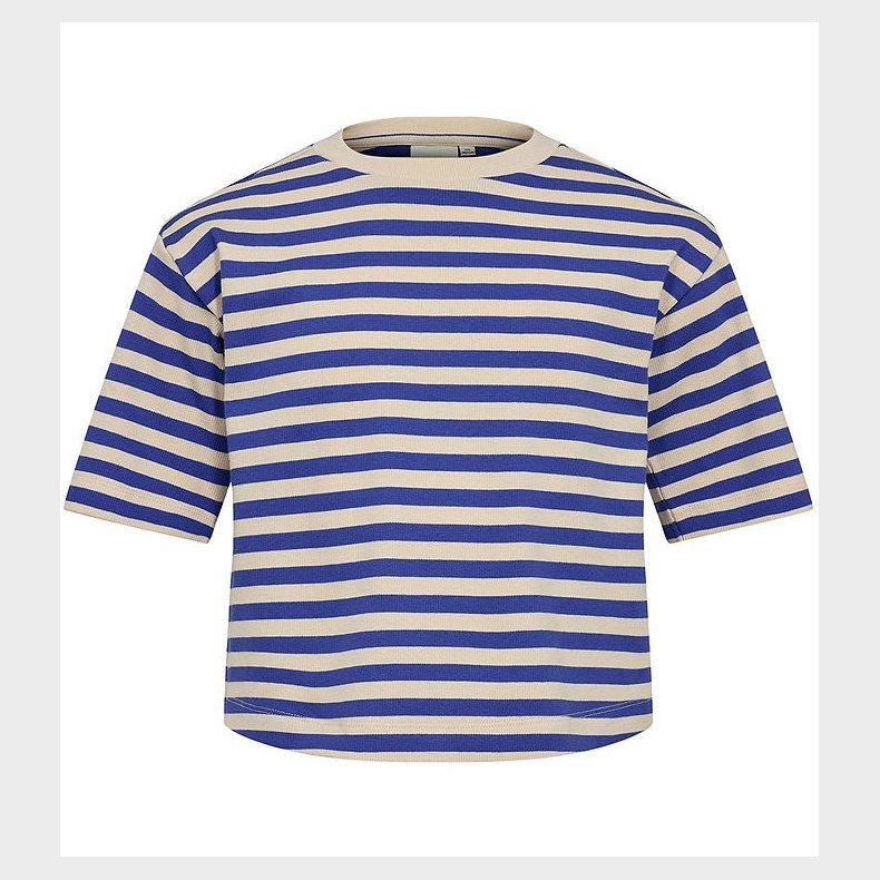 Sofie Schnoor Girls T-shirt - Rib - Bl/Cremestribet