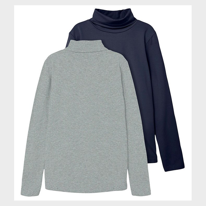 Name It Bluse m. Rullekrave - Noos - NknViggo - 2-pak - Dark Sap