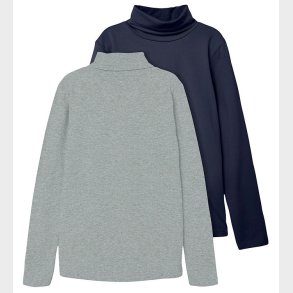 Name It Bluse m. Rullekrave - Noos - NknViggo - 2-pak - Dark Sap