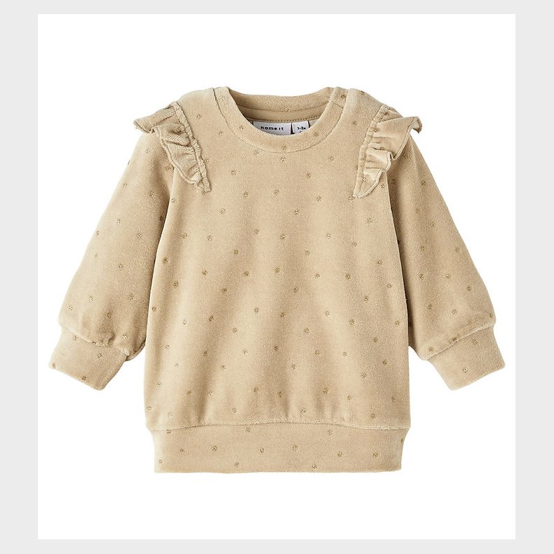 Name It Bluse - NbfNoya - Velour - Oxford Tan