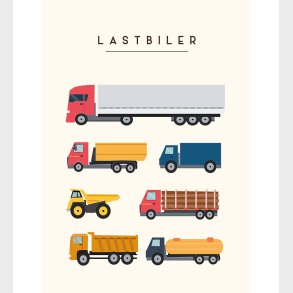 Citatplakat Plakat - Brneplakat - Lastbiler - A3