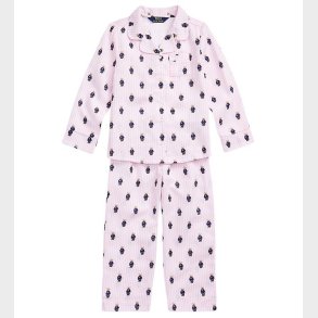 Polo Ralph Lauren Natt�j - Hvid/Rosastribet m. Bamser