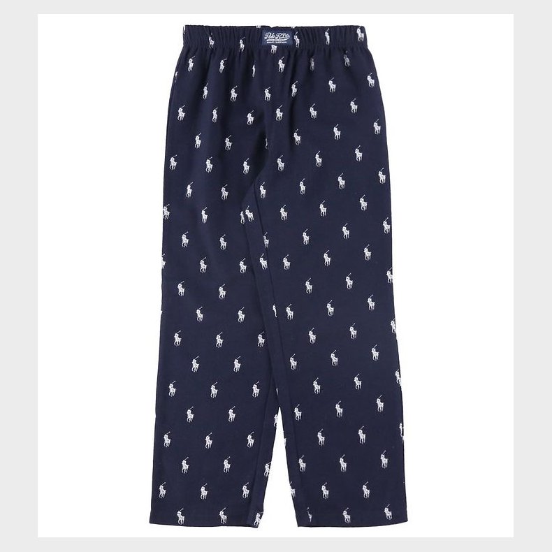 Polo Ralph Lauren Natbukser - Newport Navy/Hvuid m. Logoer