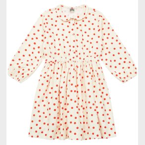 Bonton Kjole - Fljl - Frida - Creme m. Rde Prikker