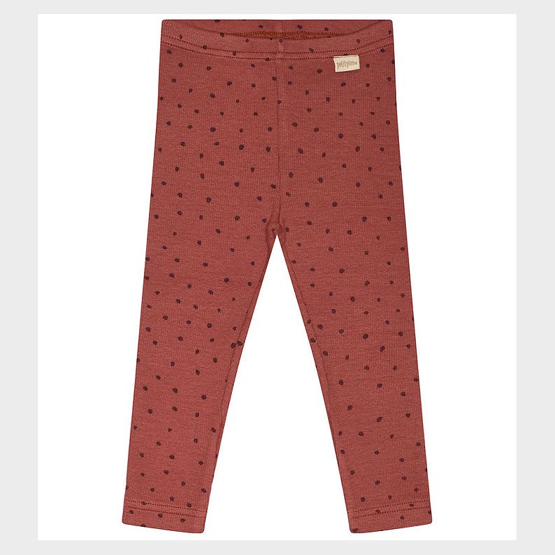 Petit Piao Leggings - Modal - Rib - Berry Dust/Dark Red