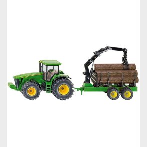 Siku Traktor m. Skovbrugstrailer - John Deere 8430 - 1:50 - Grn