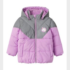 Name It Dynejakke - NmfMaren - Violet Tulle m. Enhjrning
