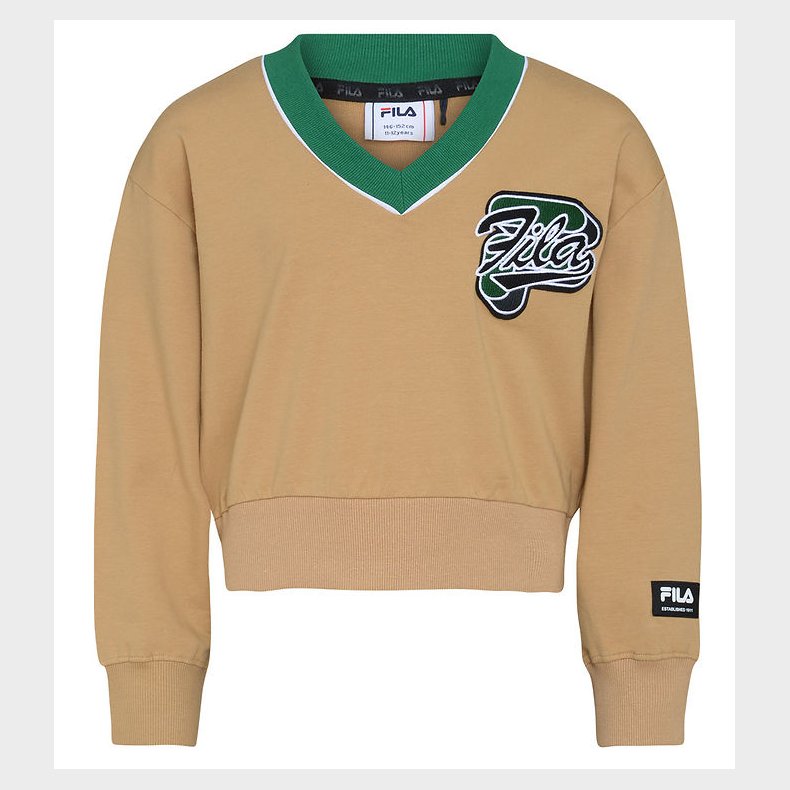 Fila Sweatshirt - Cropped - Tannheim - Iced Coffee