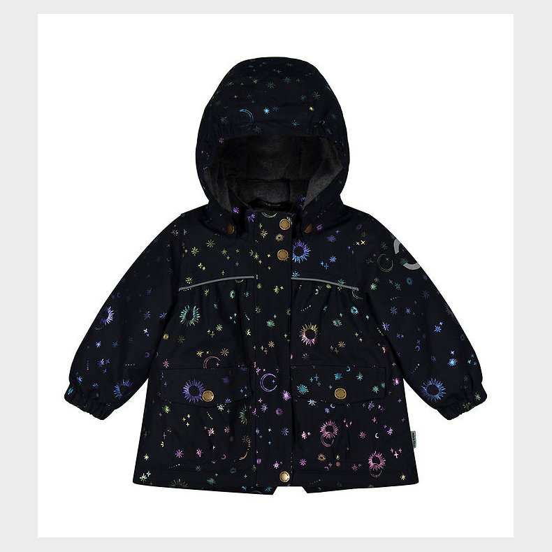 Mikk-Line Vinterjakke - Recycled - Dark Navy m. Print