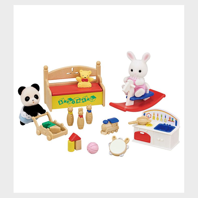 Sylvanian Families - Baby's Toy Box Snow Rabbit & Panda Babies -