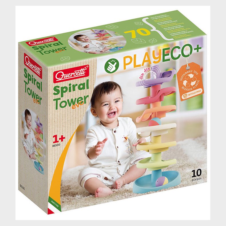 Quercetti Kuglebane - Spiral Tower Evo - PlayEco+ - 10 Dele - 86