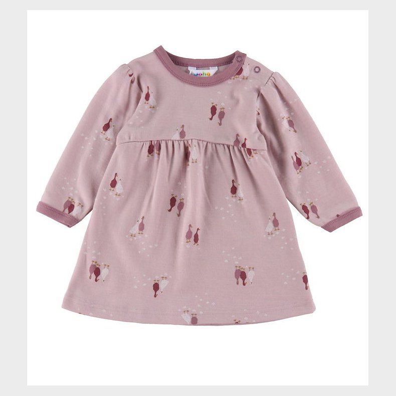 Joha Kjole - Uld/Bomuld - Light Bordeaux m. G�s