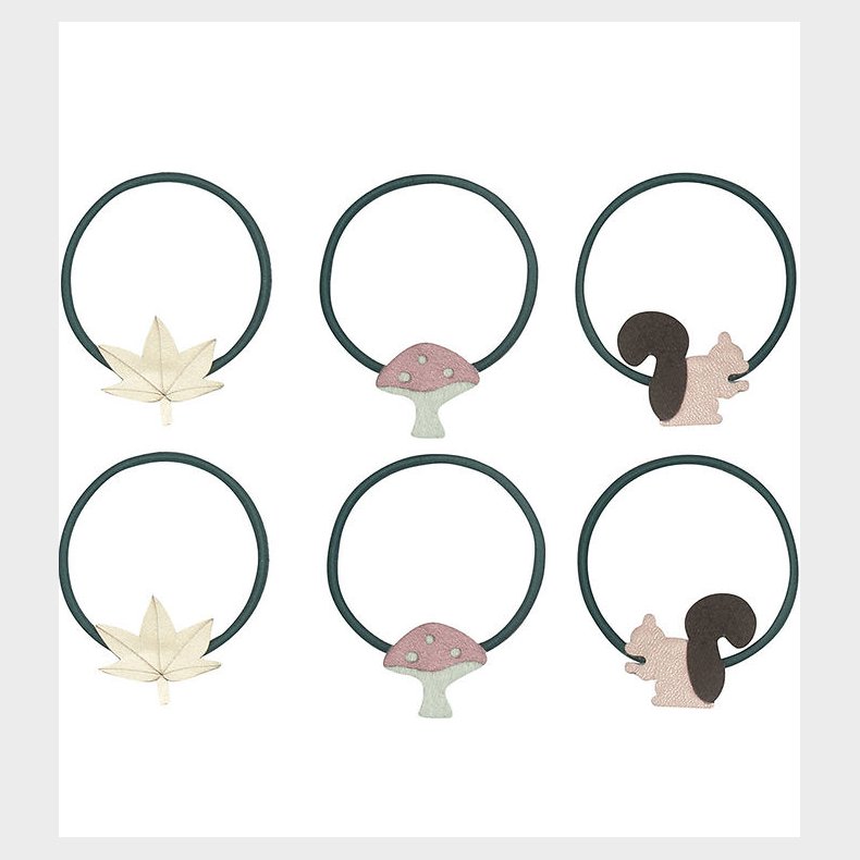 Mimi & Lula Hrelastikker - 6 stk - Woodland Chestnut