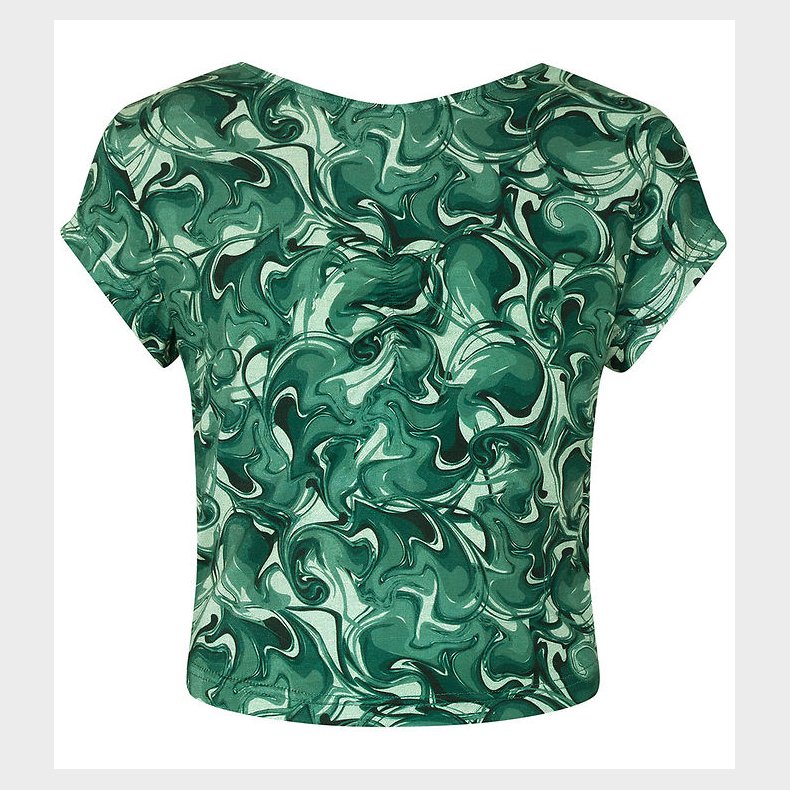 Rosemunde T-shirt - Cropped - Viscose - Eucalyptus Swirl Print
