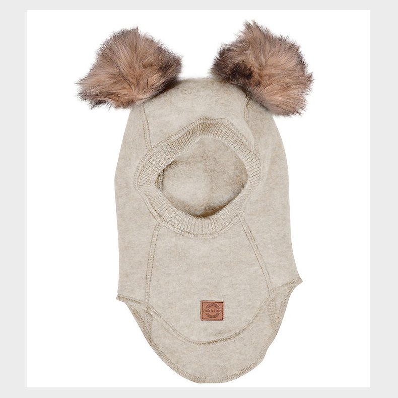 Mikk-Line Elefanthue - Uld - Melange Offwhite m. Kvaste