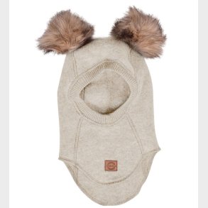 Mikk-Line Elefanthue - Uld - Melange Offwhite m. Kvaste