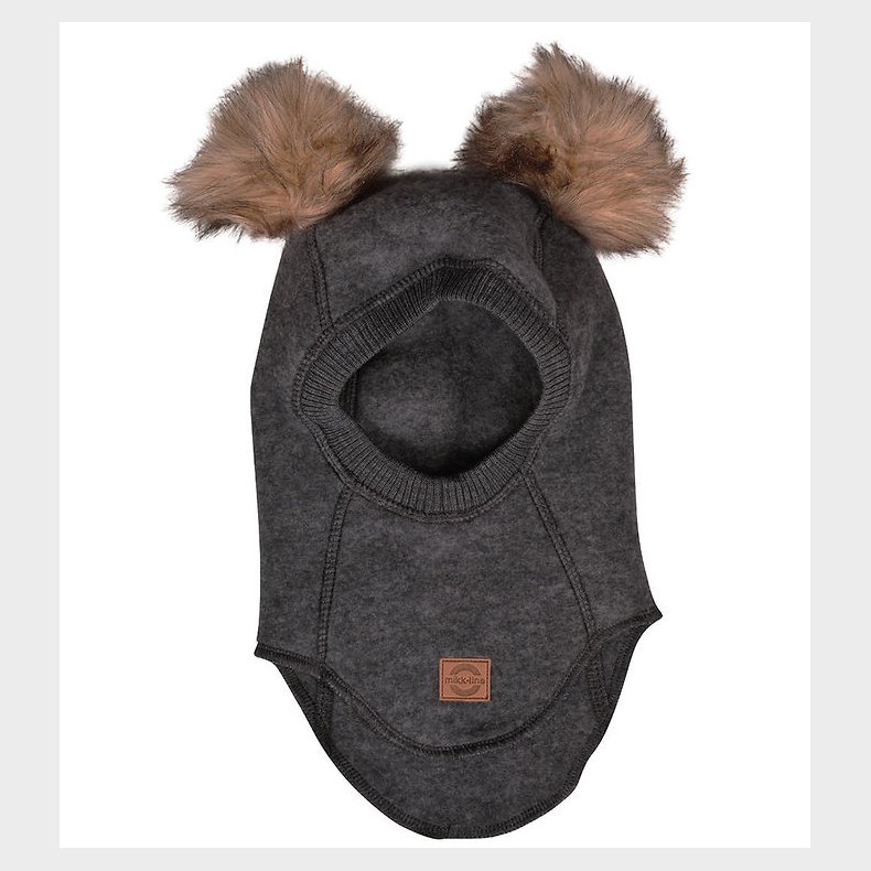 Mikk-Line Elefanthue - Uld - Anthracite Melange m. Kvaste