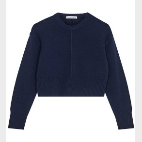 Designers Remix Bluse - Uld - Carmen Cropped - Navy