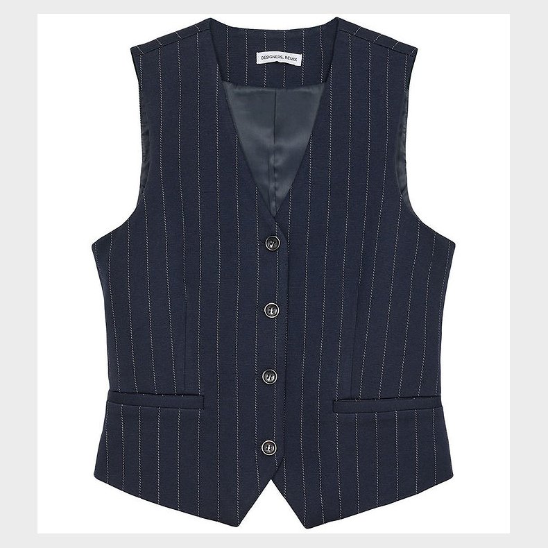 Designers Remix Vest - Zoe - Navy/White Pinstripe