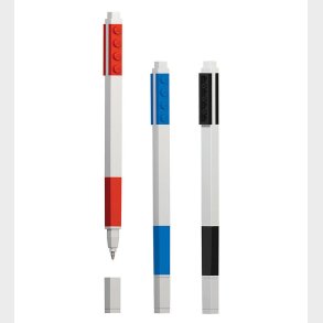 LEGO® Stationery Gel Pens - 3-pak - Rd/Bl/Sort