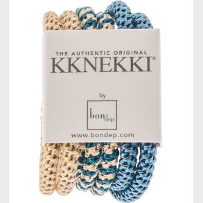 Kknekki Hrelastikker - Slim - 6-pak - Beige/Bl/Guld