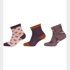 Melton Strmper - 3-pak - Squirrel - Alt Rosa