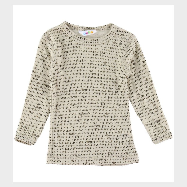 Joha Bluse - Uld - Beige Aop