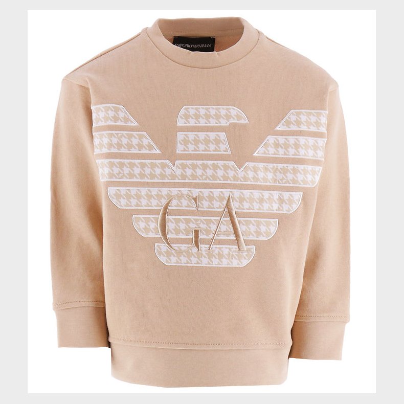 Emporio Armani Sweatshirt - Zenzero Chiaro m. Hvid