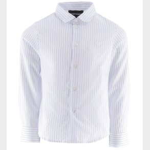 Emporio Armani Skjorte - Hvid/Blstribet