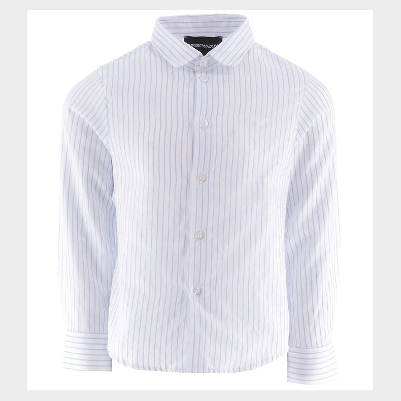 Emporio Armani Skjorte - Hvid/Blstribet