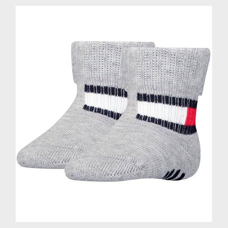 Tommy Hilfiger Strmper m. Antiskrid - 2-pak - Baby Flag - Light