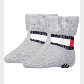 Tommy Hilfiger Strmper m. Antiskrid - 2-pak - Baby Flag - Light