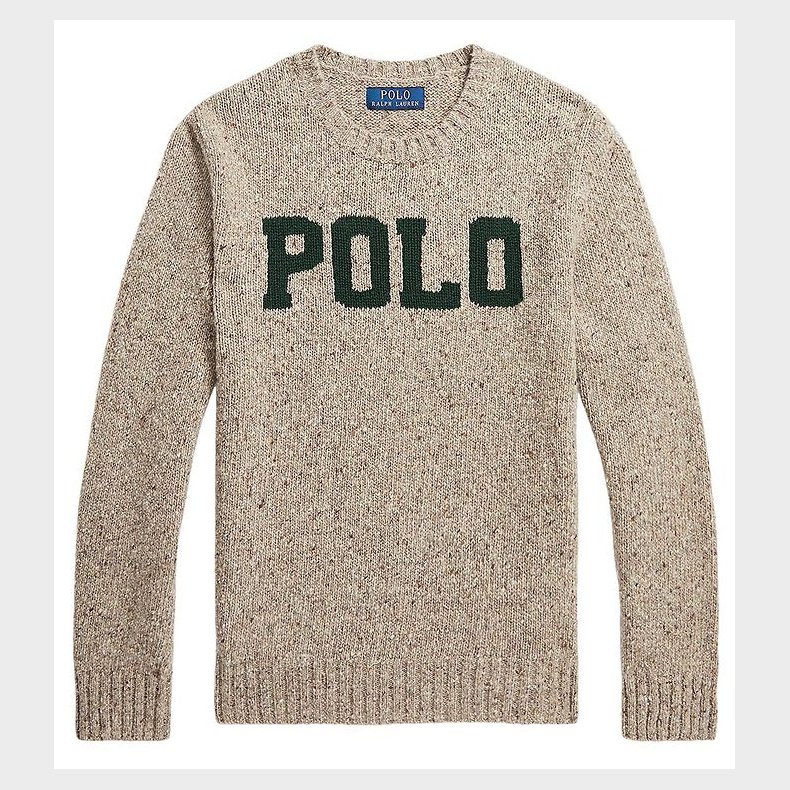 Polo Ralph Lauren Bluse - Uld - Brunmelerert m. Mrkegrn