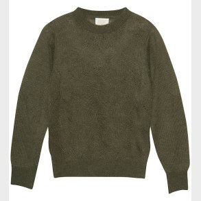 Creamie Bluse - Strik - Olive Night m. Hulmnster