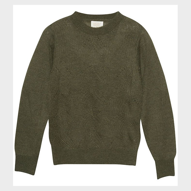 Creamie Bluse - Strik - Olive Night m. Hulmnster