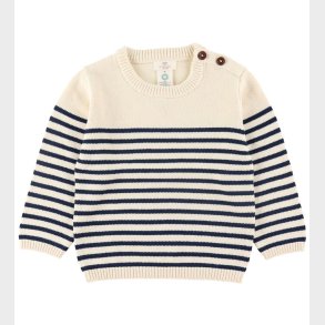 Copenhagen Colors Bluse - Strik - Cream Navy Combi