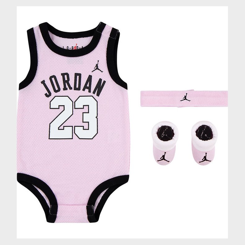 Jordan Gaveske - Futter/Hrbnd/Body u/ - Pink Foam/Hvid