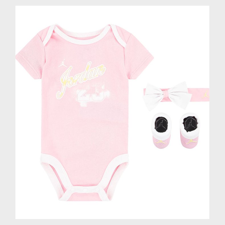 Jordan Gaveske - Futter/Hue/Body k/ - Rosa/Hvid